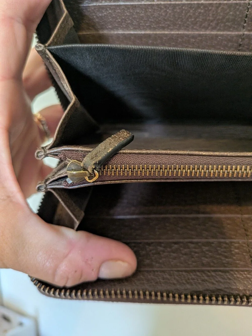 Gucci Bamboo Diana GG Wallet Authentic Large Print Zip Up Large Gently used - Picture 8 of 11